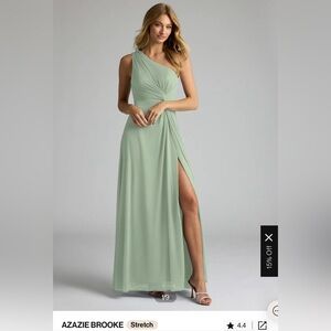 Azazie Brooke Dusty Sage Dress